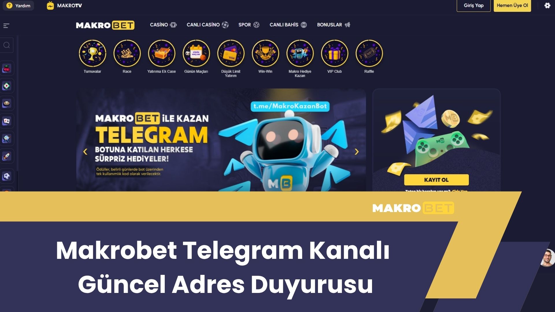 Makrobet Telegram Kanalı Güncel Adres Duyurusu